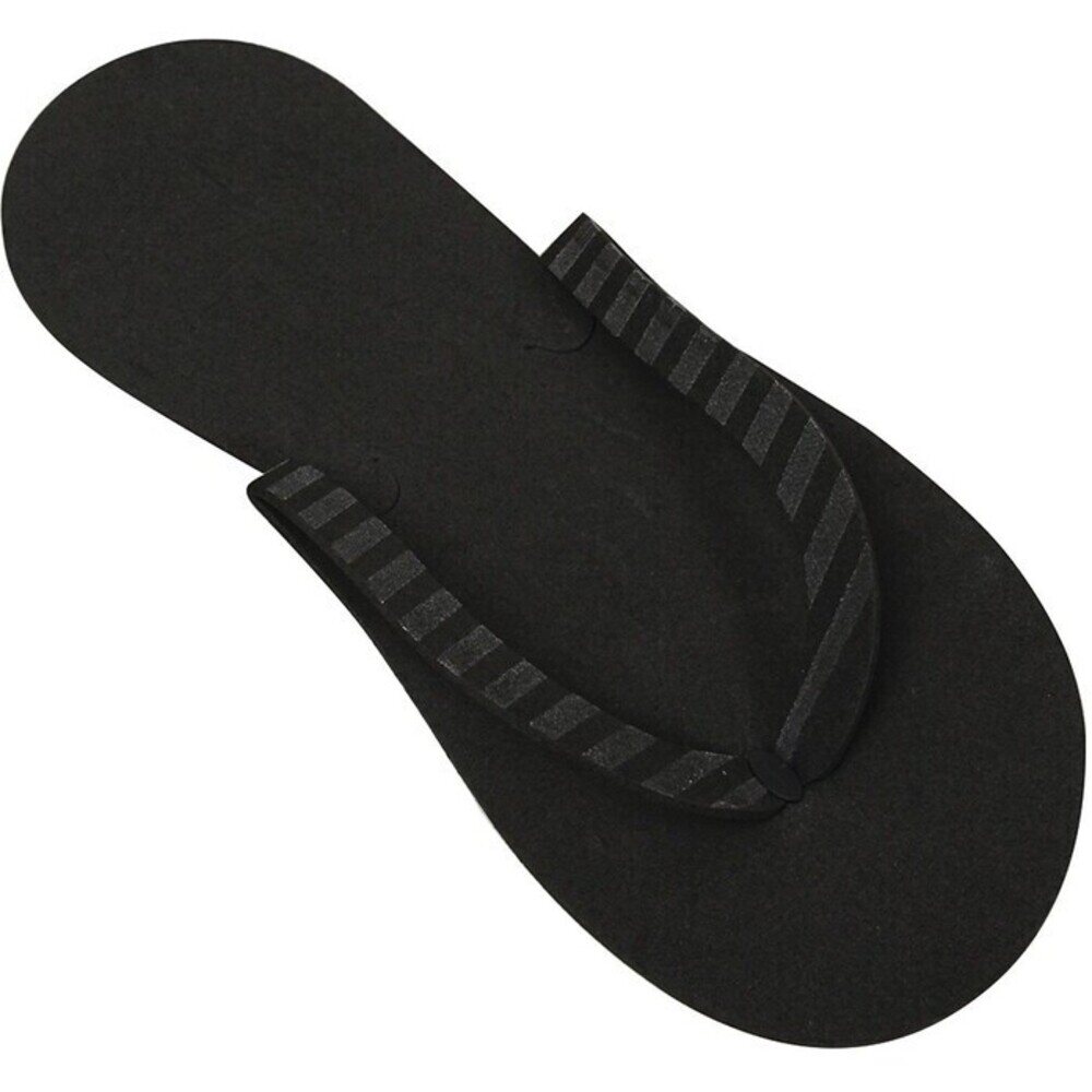 CLUB1 Black Reusable Thong Slippers 1 Pair