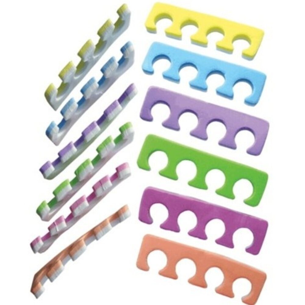 Encore 2-Tone Foam Toe Separators Mixed Colors 720 Pair Mega Case (TS-M6SD)