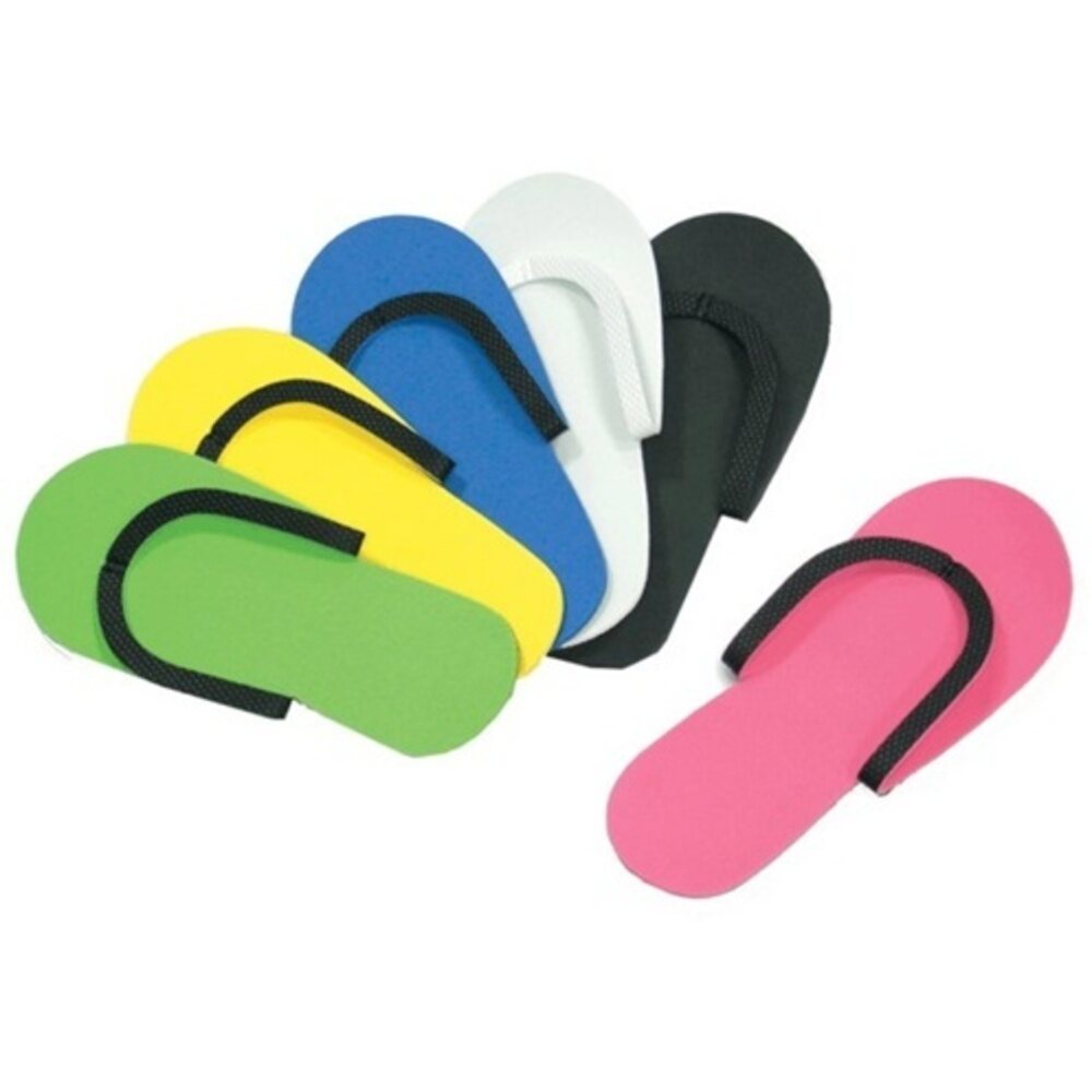 Encore Foam Pedicure Thong Slippers Mixed Colors 480 Pair Case (DTS-SR-M4)
