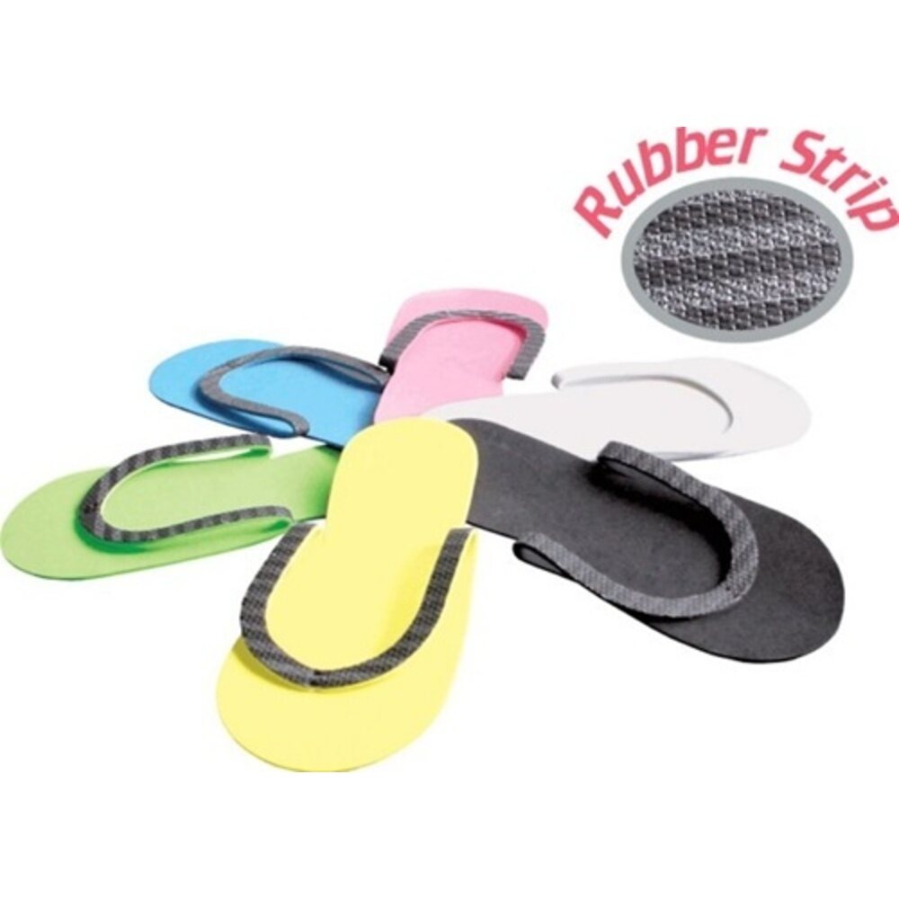 Encore Slip Resistant Foam Pedicure Thong Slippers with Cloth Reinforced Soles Mixed Colors Case of 360 Pair (DTSR-NM)