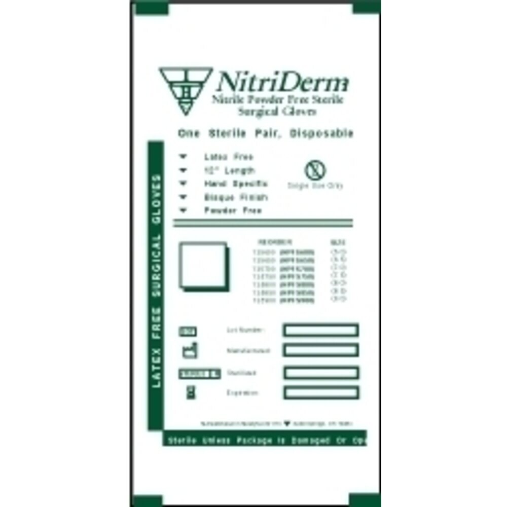 NitriDerm Powder-Free Nitrile Sterile Surgical Gl