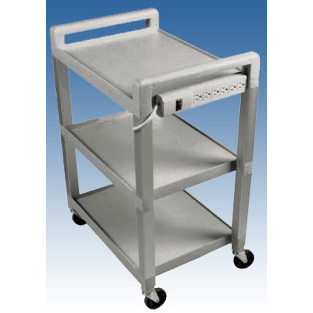 3 Shelf Powered Poly Cart 21