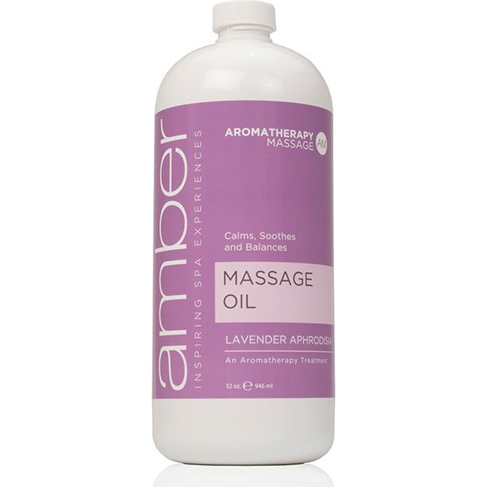 Lavender Massage Oil 32 oz. by Amber Products (AMB526-L)