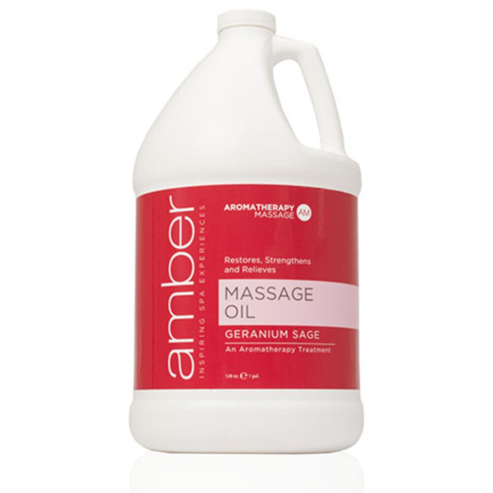 Geranium Massage Oil 1 Gallon by Amber Products (AMB527-GS)