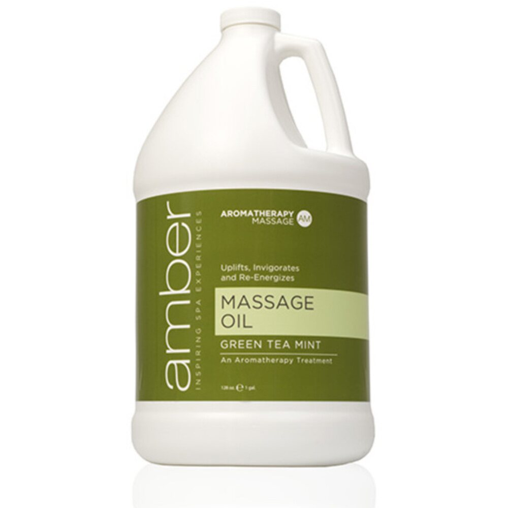 Green Tea Massage Oil 1 Gallon by Amber Products (AMB527-GT)