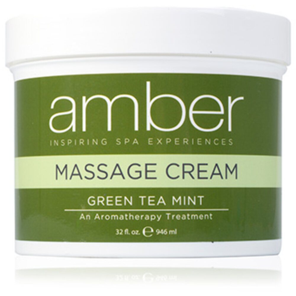 Green Tea Massage Cream 32 oz. by Amber Products (AMB532-GT)