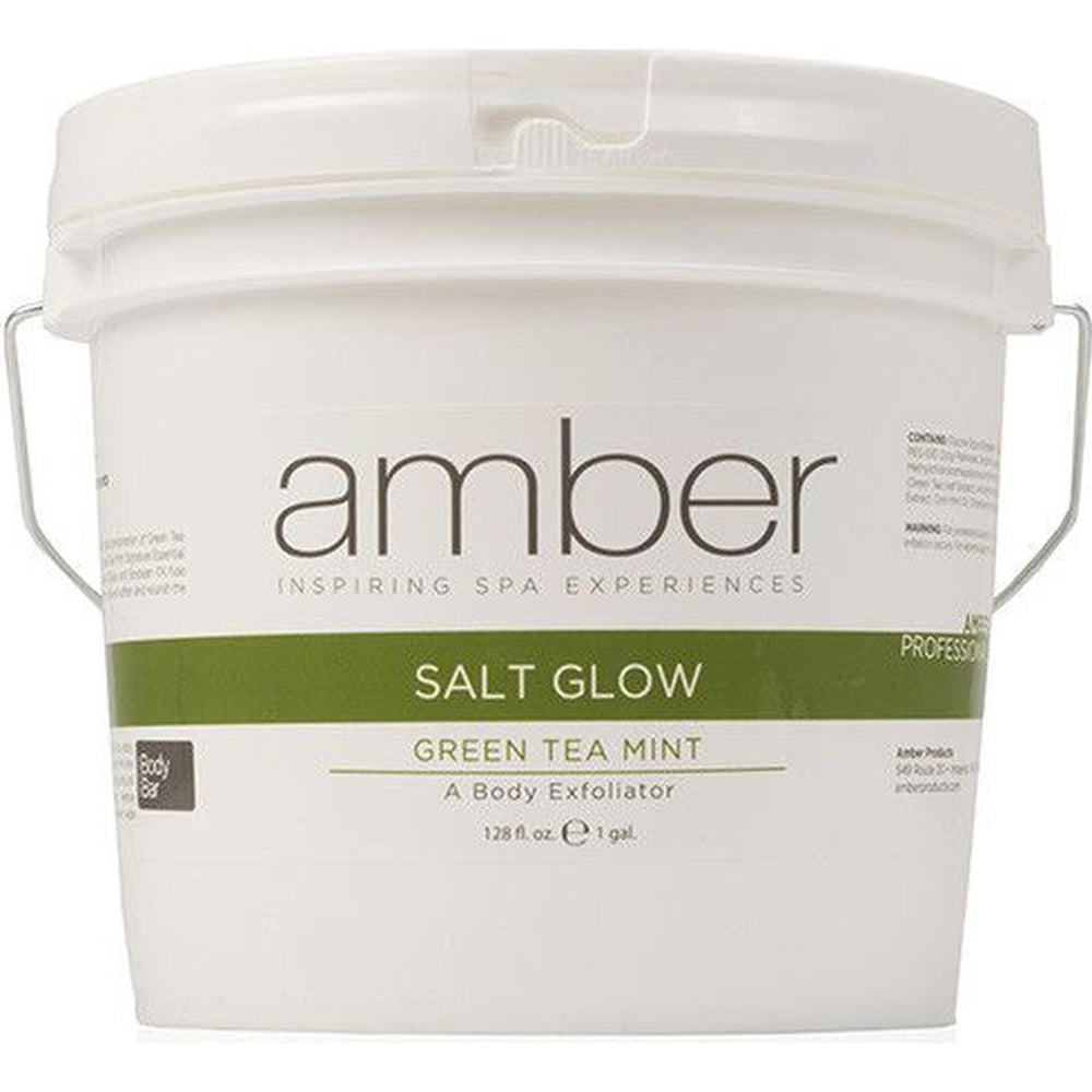 Green Tea Mint Salt Glow 1 Gallon by Amber Products (AMB720-GT)
