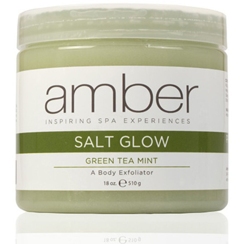 Green Tea Mint Salt Glow 16 oz. by Amber Products (AMB720-GTS)