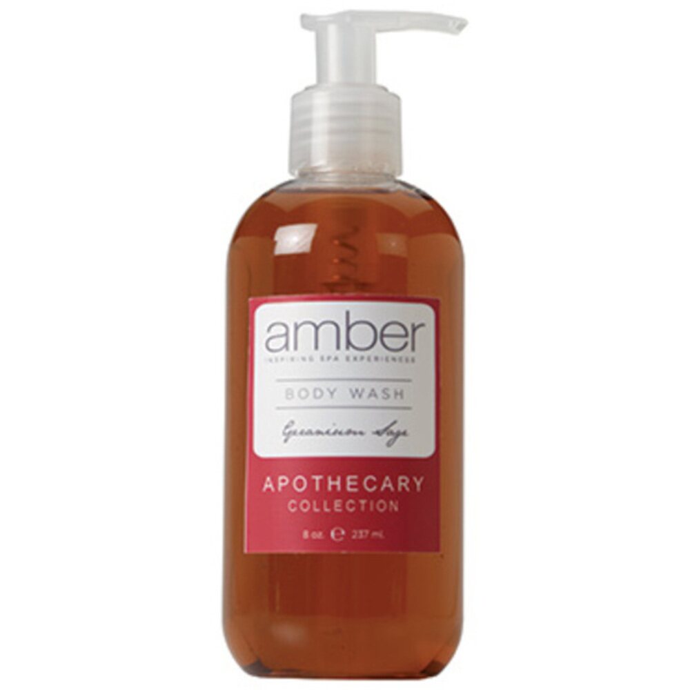 Geranium Sage Body Wash 11 oz. by Amber Products (AMBR651-GS)