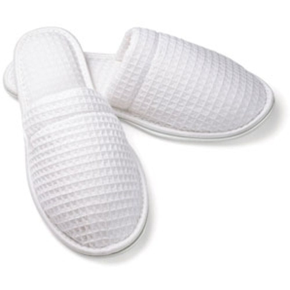 Men's Closed Toe Slipper Waffle White by Boca Terry (SSSW082)