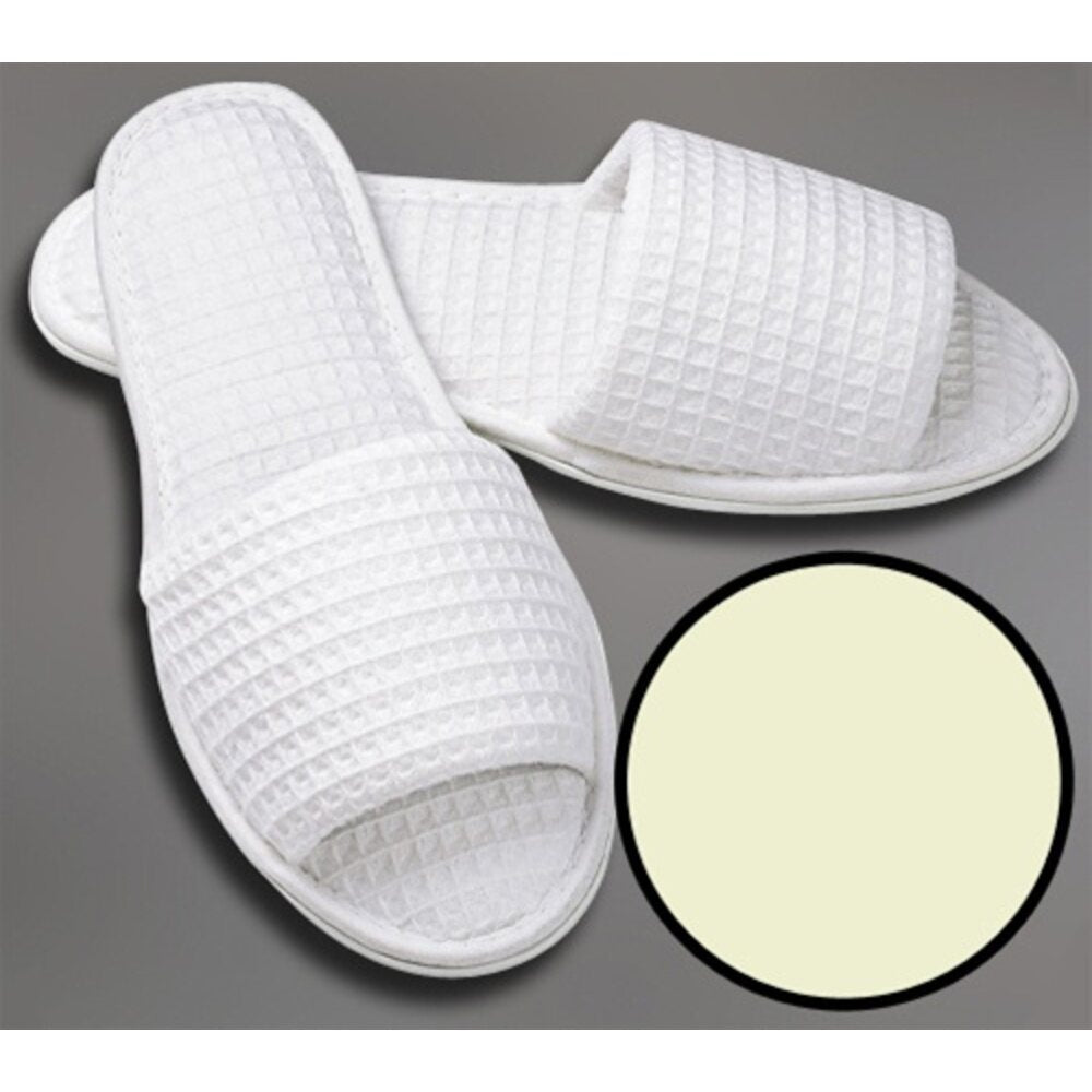 Men's Closed Toe Slipper Waffle Ecru by Boca Terry (SSSW084)