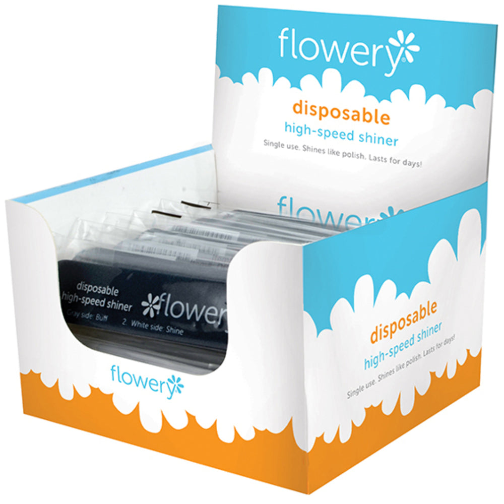 D-File Nail Buffer 25 Pack by Flowery (FL-15)