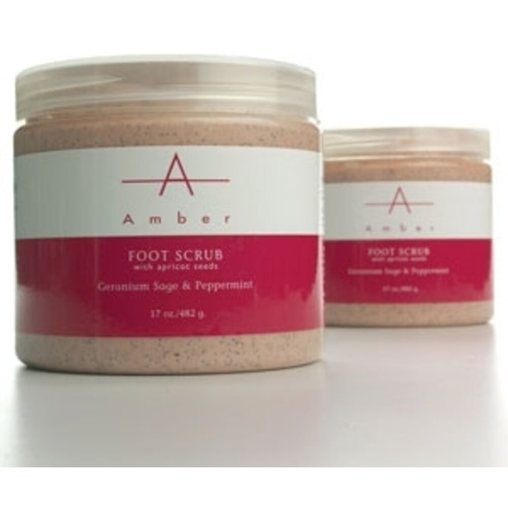 Geranium SagePeppermint Foot Scrub 17 oz. by Amber Products (AP120)