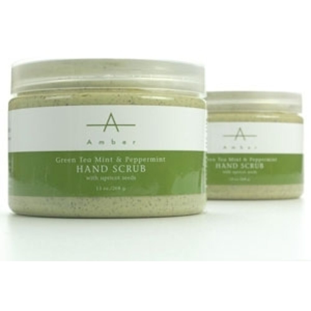 Green Tea MintPeppermint Hand Scrub 13 oz. by Amber Products (AP105)