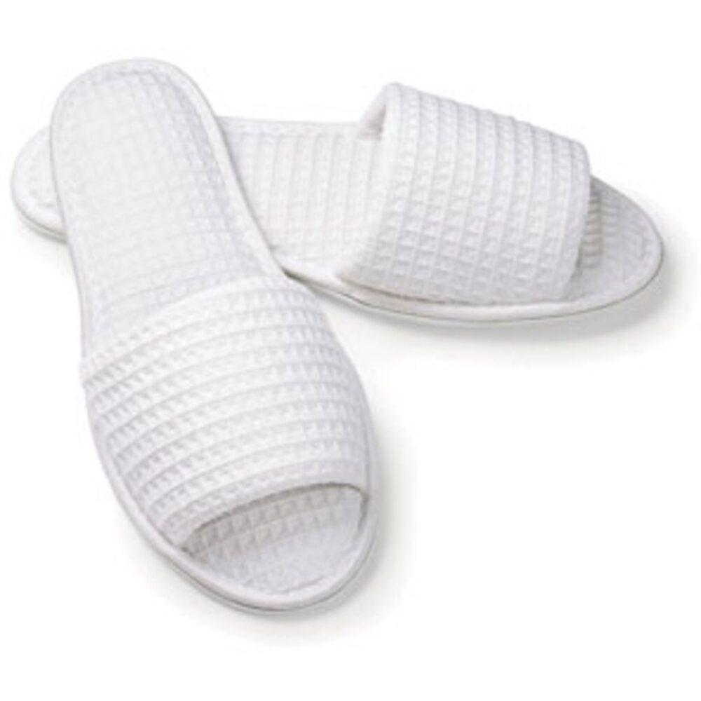 White Waffle Slippers Mens by Boca Terry (SSSW040)