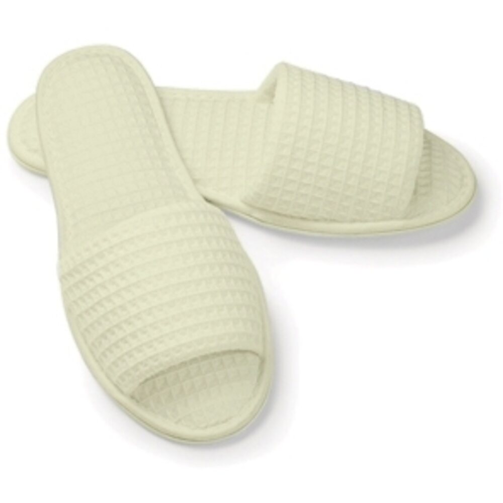 Ecru Waffle Slippers Mens by Boca Terry (SSSW041)