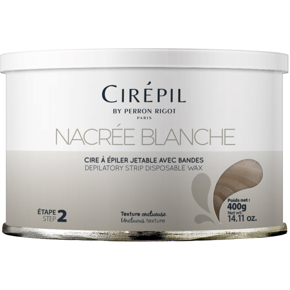 Nacree Blanche Strip Wax Tin 400 Grams by Cirepil (C-2000)