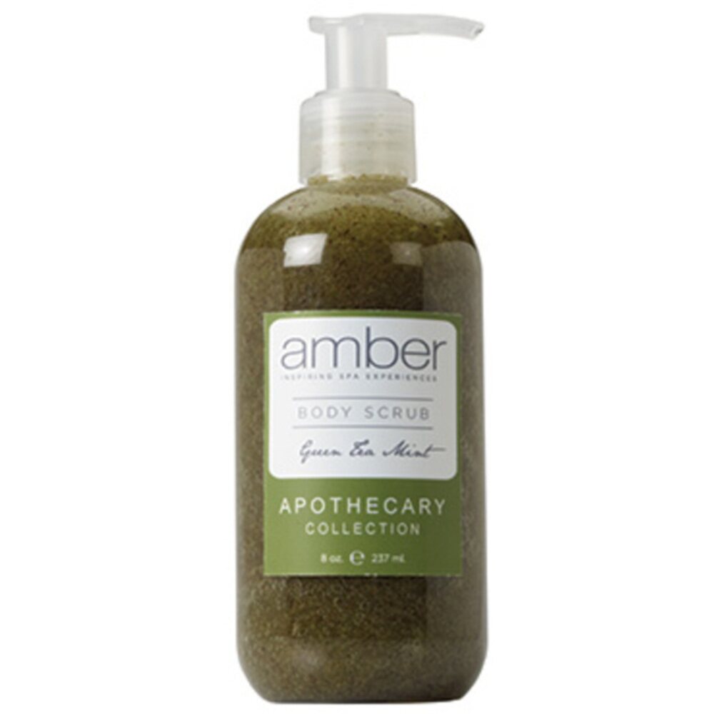 Green Tea Mint Body Scrub 11 oz. Case of 6 by Amber Products (AMBR652-GT)