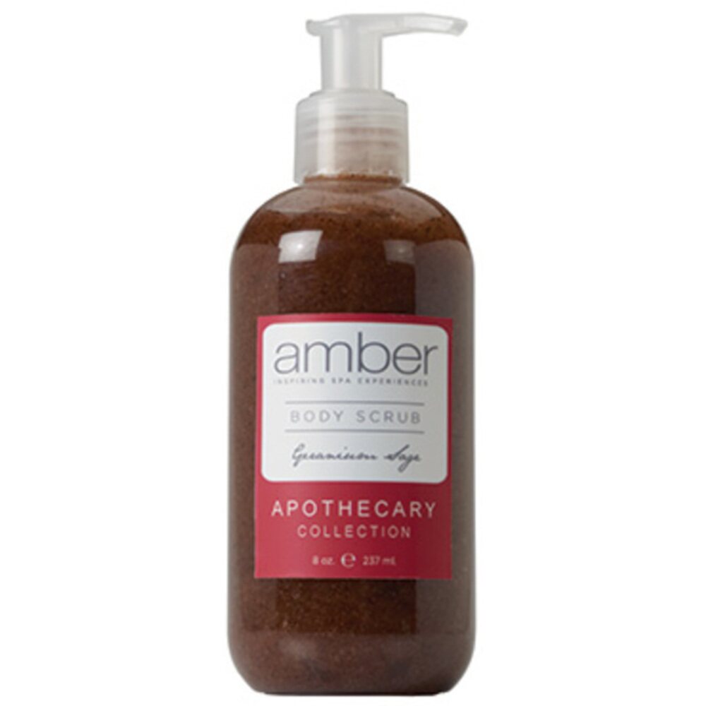 Geranium Sage Body Scrub 11 oz. Case of 6 by Amber Products (AMBR652-GS)