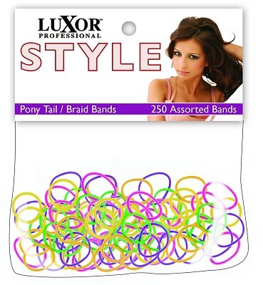 LUXOR Snagless Hair Ties - Rubber Bands Black
