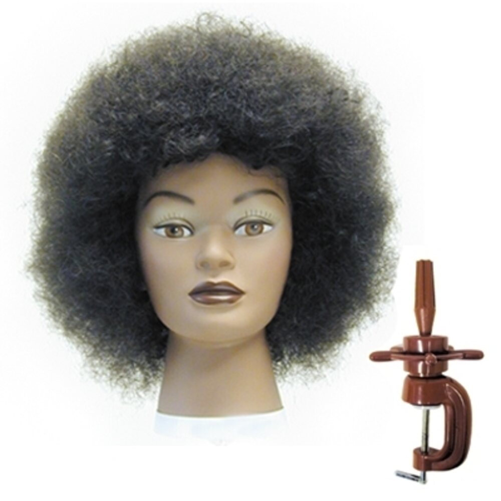 Celebrity Dionne Afro Manikin With H-222 Holder (E