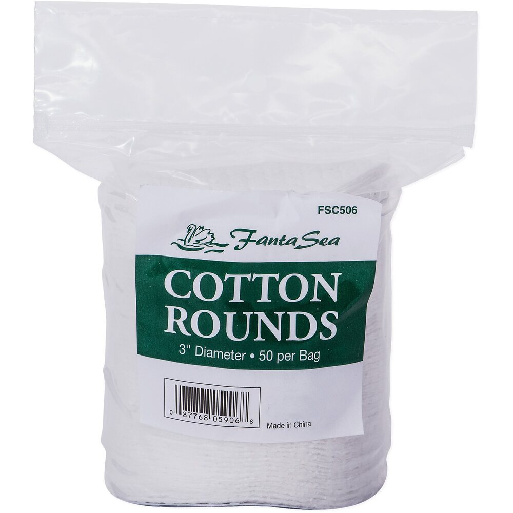 Fantasea Large Cotton Rounds 50 per Bag (FSC506)