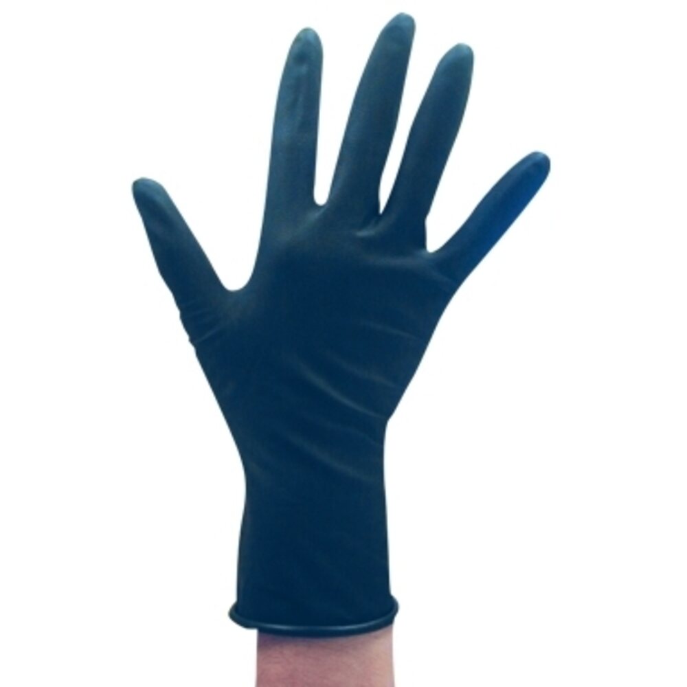 Soft 'n Style Medium Black Latex Powder Free Glove