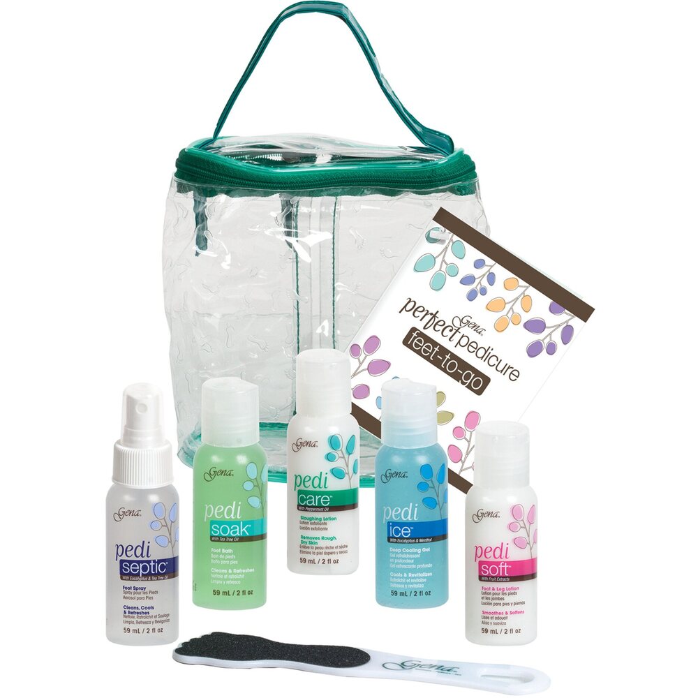 Gena Feet-To-Go Travel Kit 6 Piece With Tote (GN