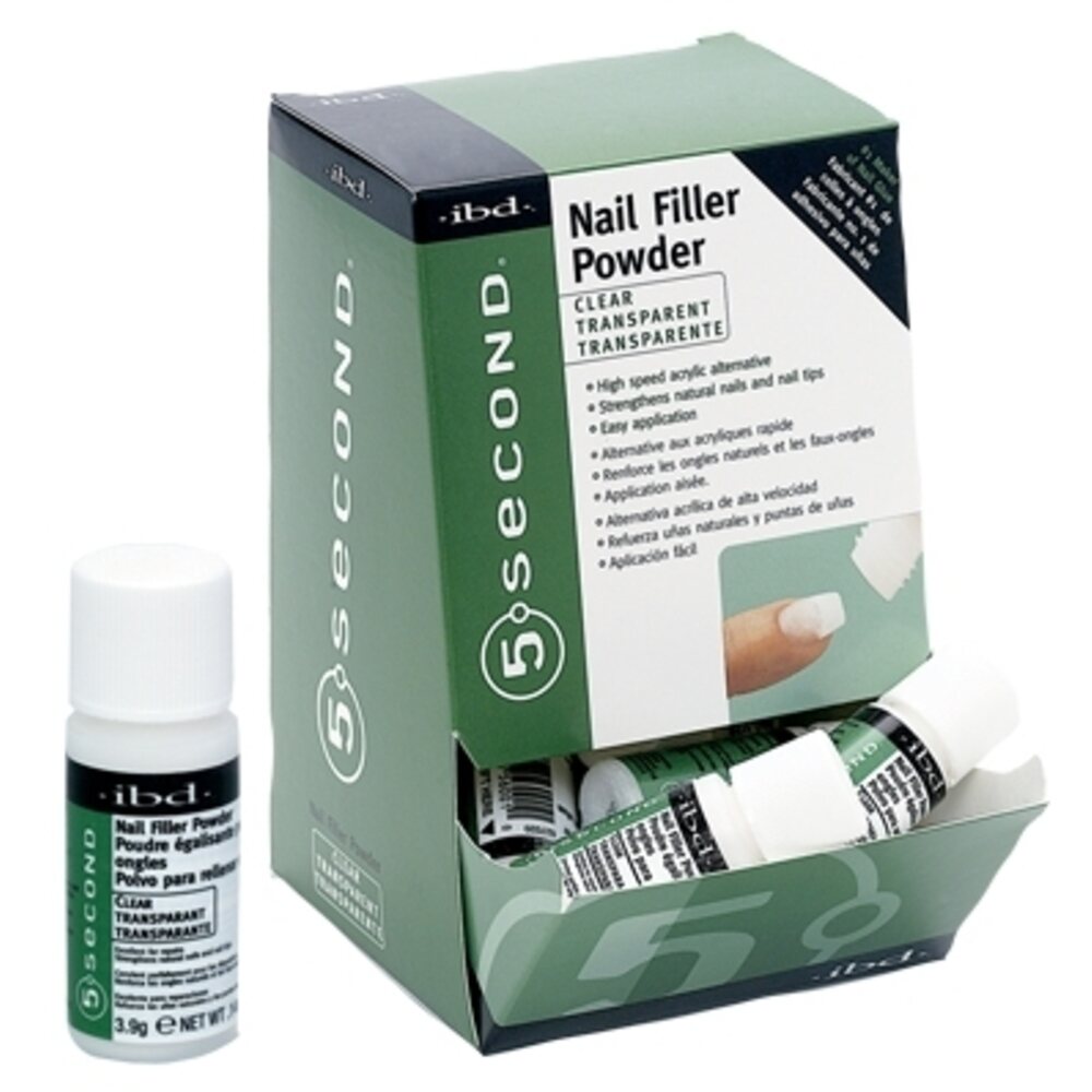 IBD 5 Second Clear Nail Filler Powder 12 Piece D