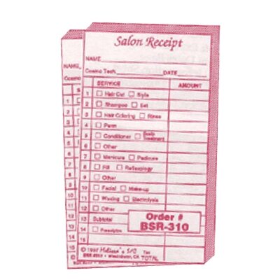 Melissa's Beauty Salon Receipt Book 200 Sheets 2