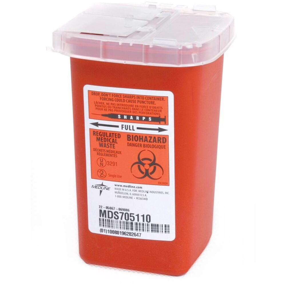 Sharps Disposable Boxes 1.0 Qt