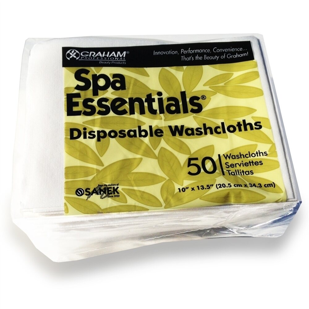 SPA ESSENTIALS Small Disposable Washcloths 50 Pa