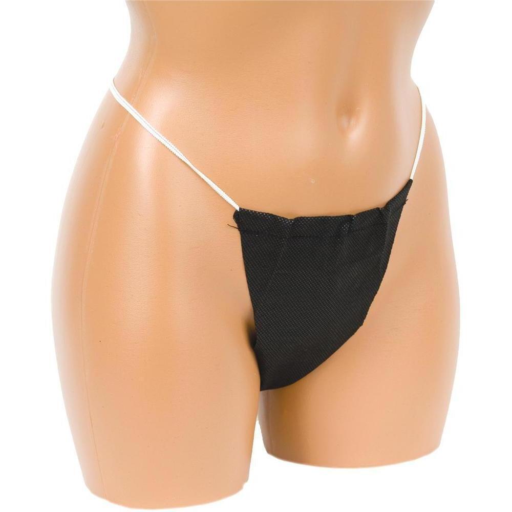 INTRINSICS Ladies Thong Black 25 Pack