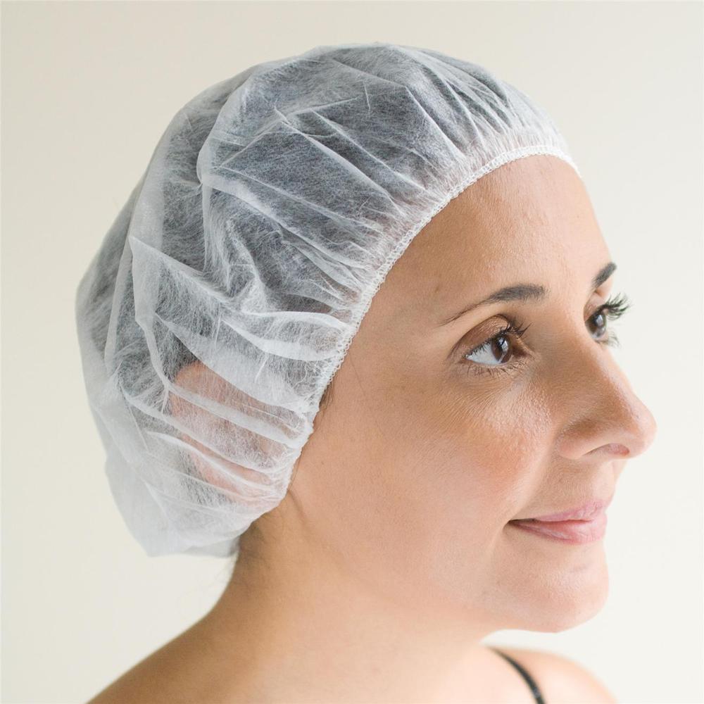 INTRINSICS Disposable Facial Cap White 100 Pac