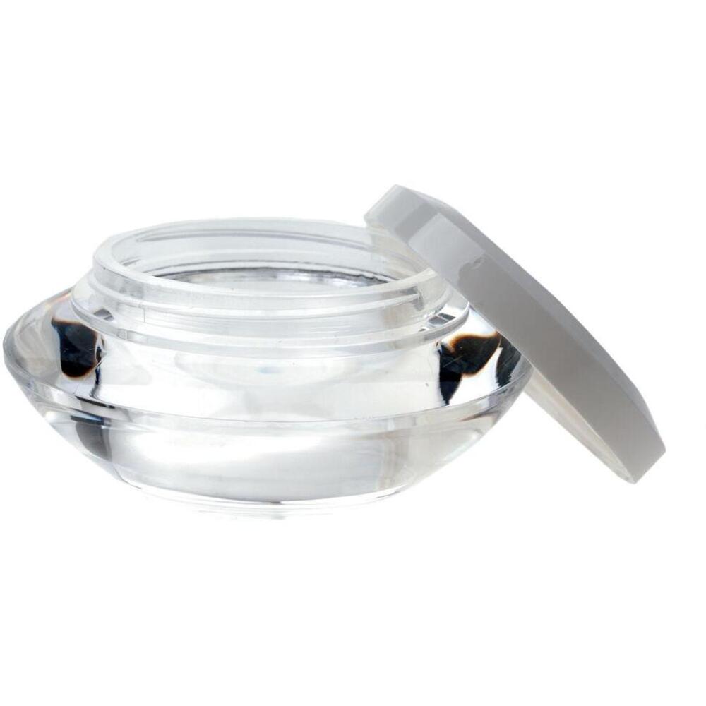 15 gram Clear Jar with White Cap 10 Pack