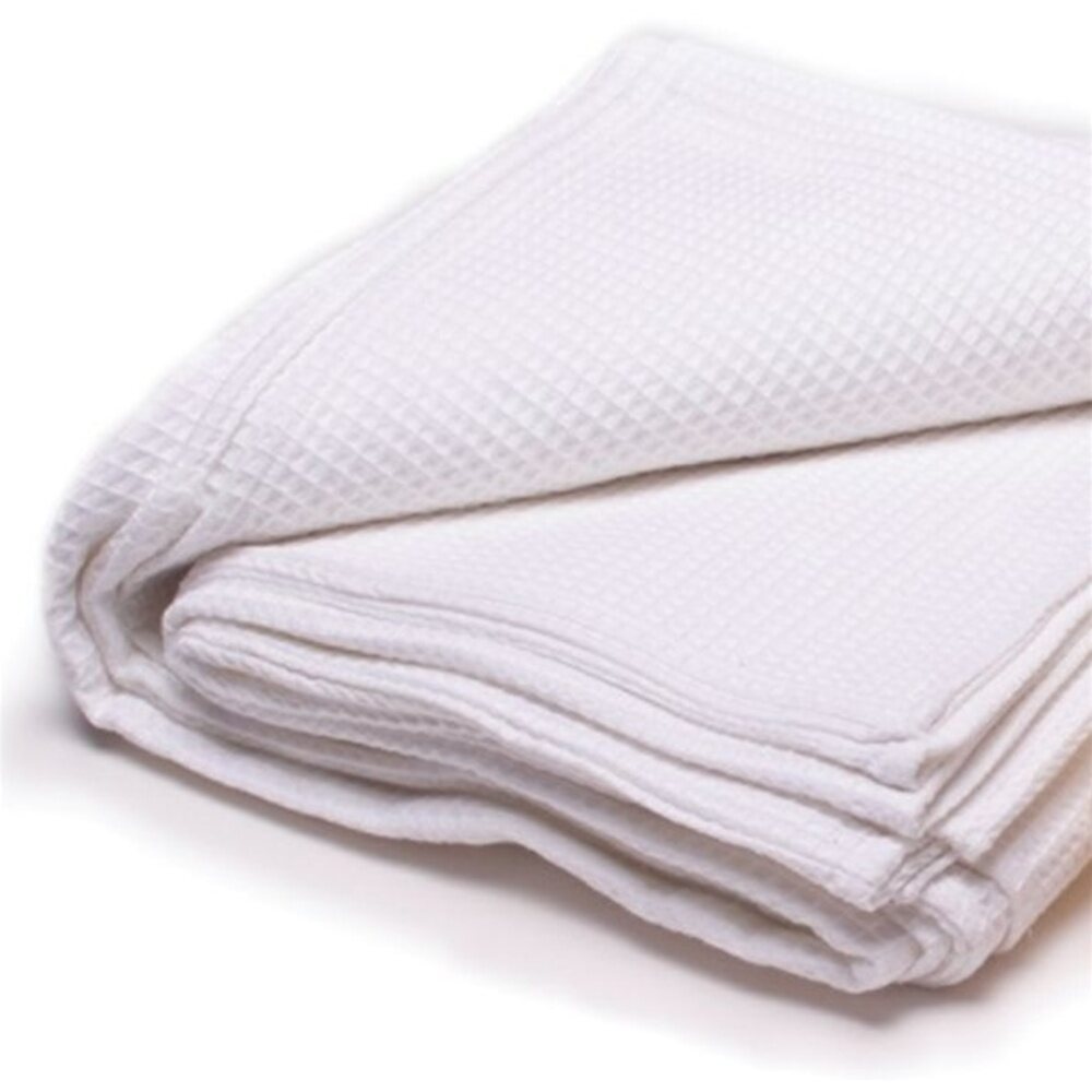 Waffle Weave Blanket Single White