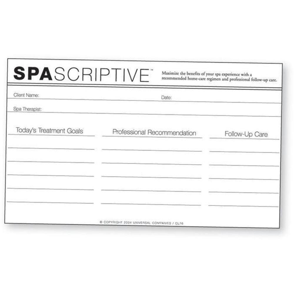 SpaScriptive Pad Landscape 50 Pack