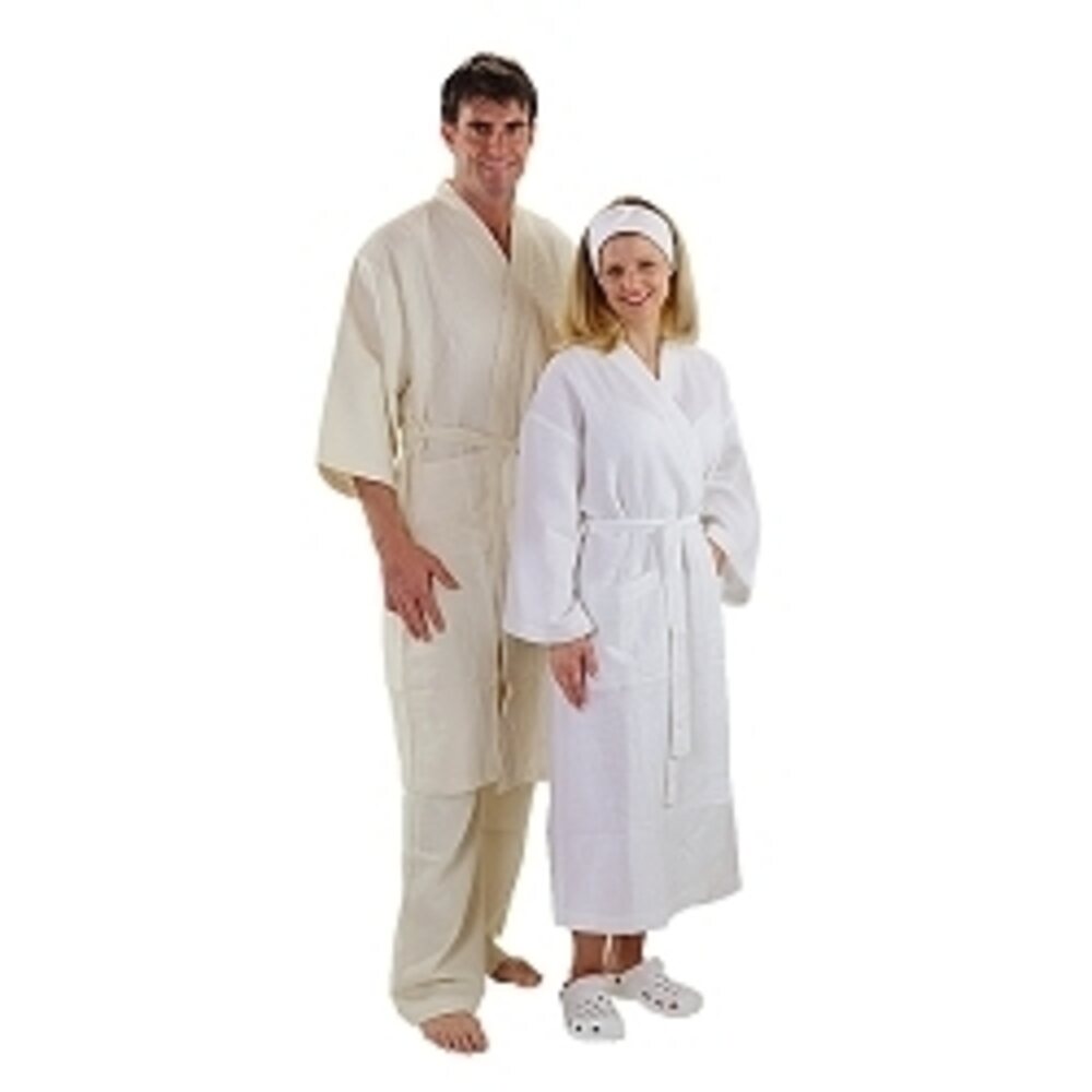 Waffle Weave Robe White