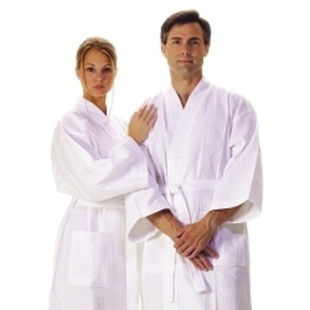 Multi Waffle Kimono White