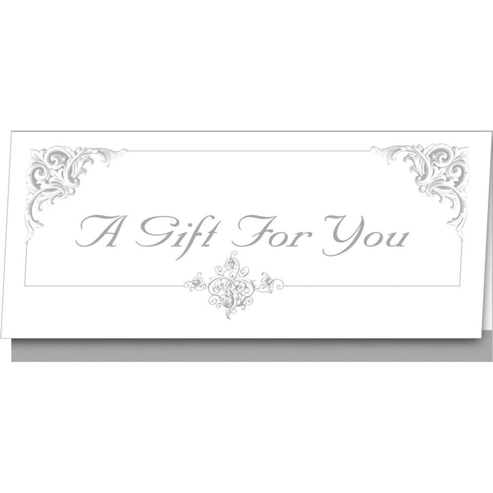 Silver Ornate Gift Certificate 25 Pack