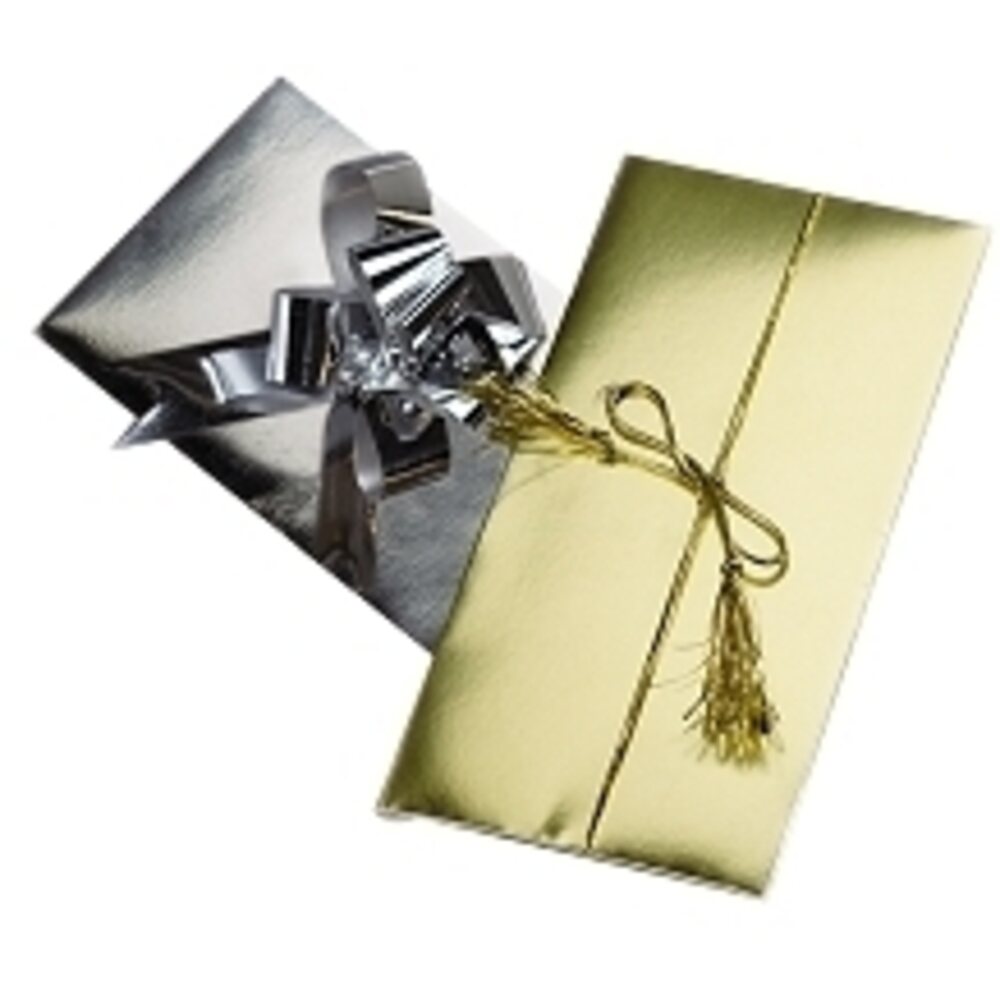 Gift Certificate Folder Silver 25 Pack