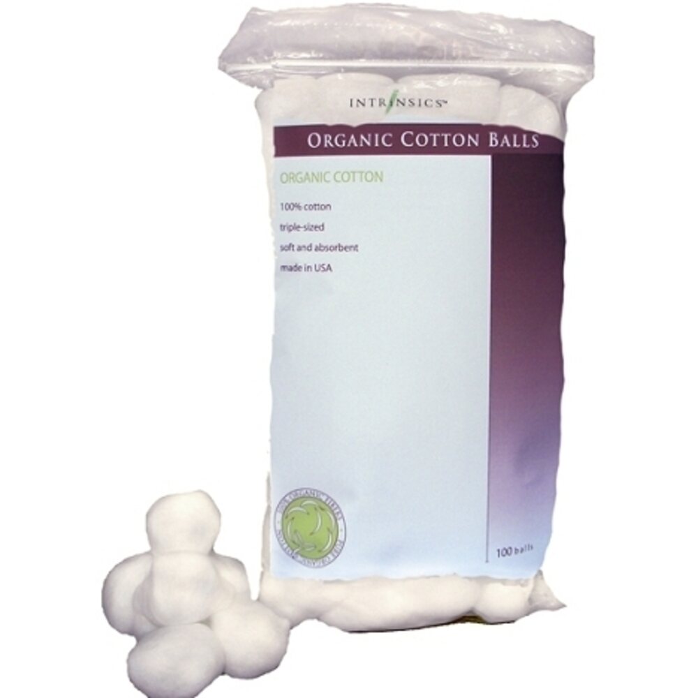 Intrinsics&reg; Organic Triple Size Cotton Balls / 100 Count (CX080T)
