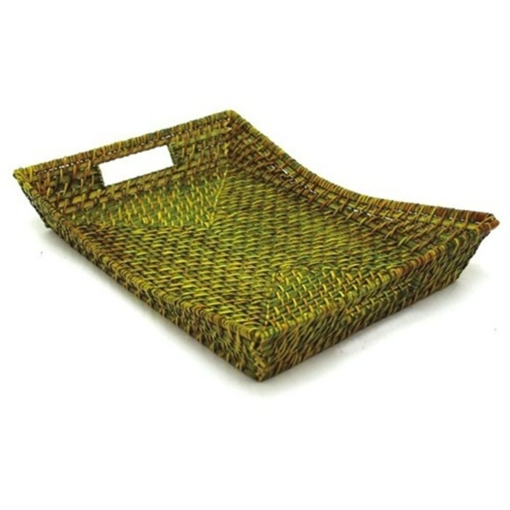 Rattan Flare Tray - Green Tea (360701)