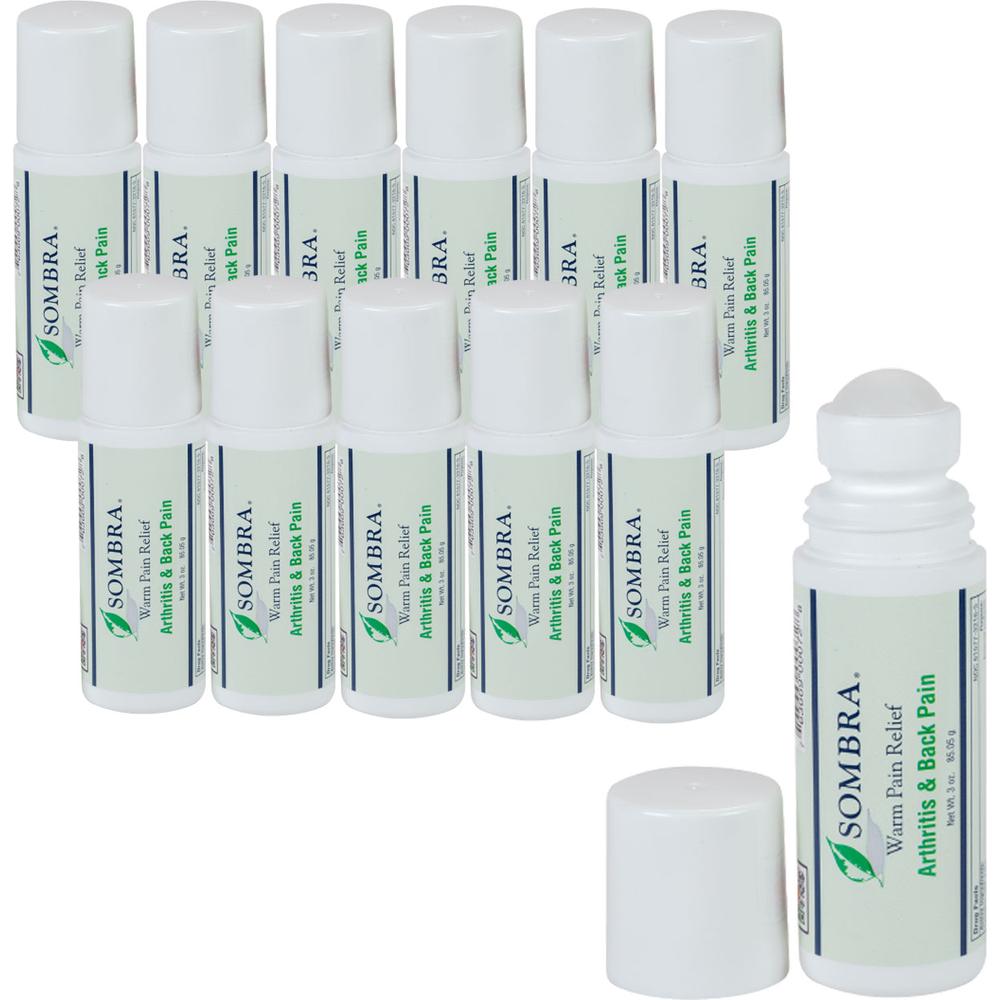 Sombra Warm Pain Relieving Gel 3oz Roll-on Cs 12 (