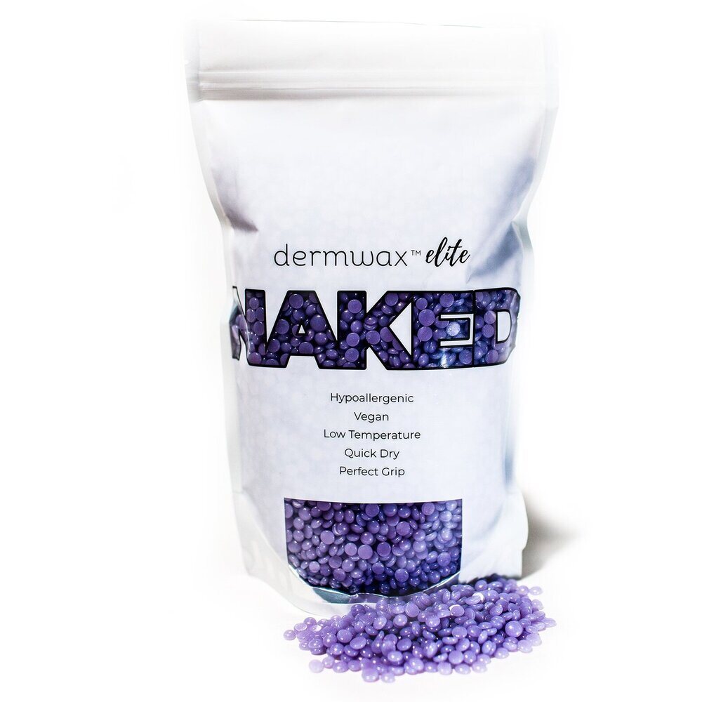 Dermwax Elite - Sparkle Lilac - Stripless Hard Wax Beads / 28 oz. Bag / Case of 4 Bags = 112 oz. Total