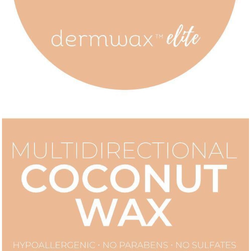 Dermwax Elite - Multidirectional Coconut Wax - Stripless Hard Wax Beads / 2 Lbs. Bag / Case of 4 Bags = 8 lbs. Total