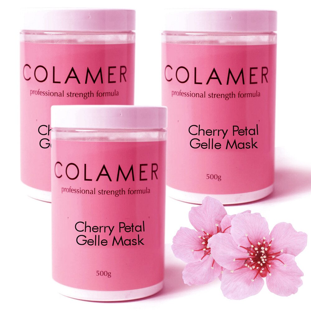 Colamer Cherry Petal Gelle Mask - Professional Strength Formula / (3) 500 Gram Containers = 1,500 Grams