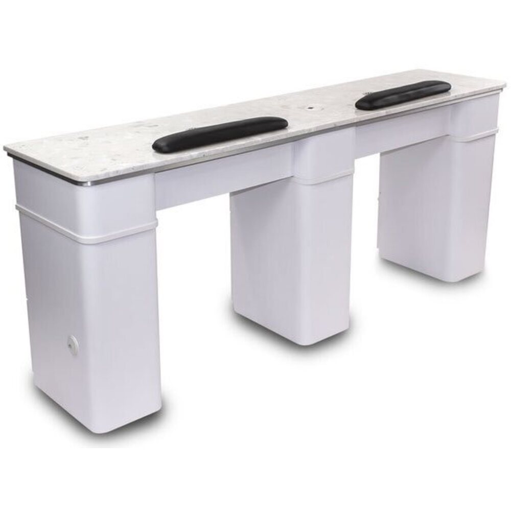 Kenna Double Manicure Table Marble Top (JATNTBL313KIT)