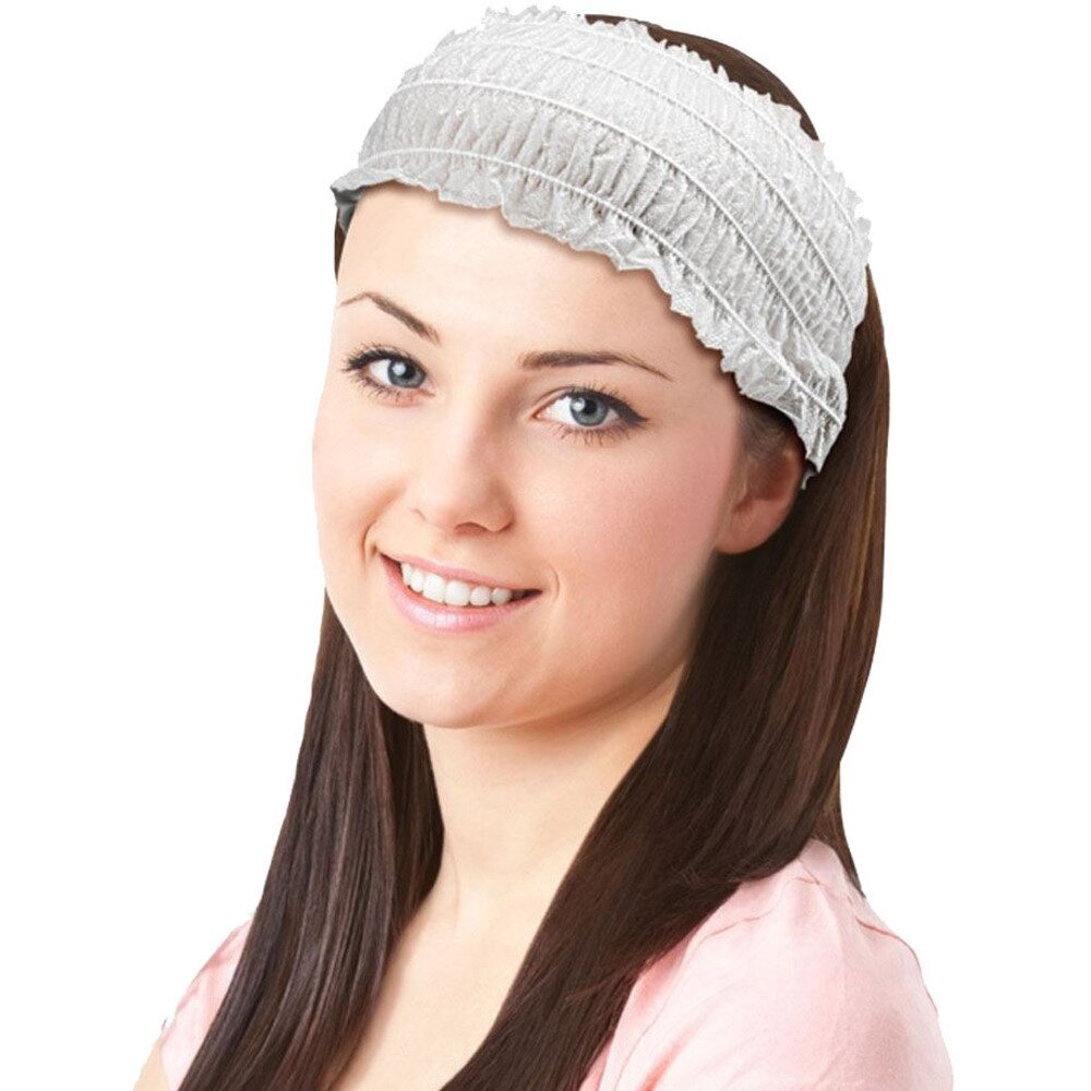 Disposable Stretch Ruffled Headband - 4'' Wide Case of 720 - Individually  Wrapped (505617 X 30)