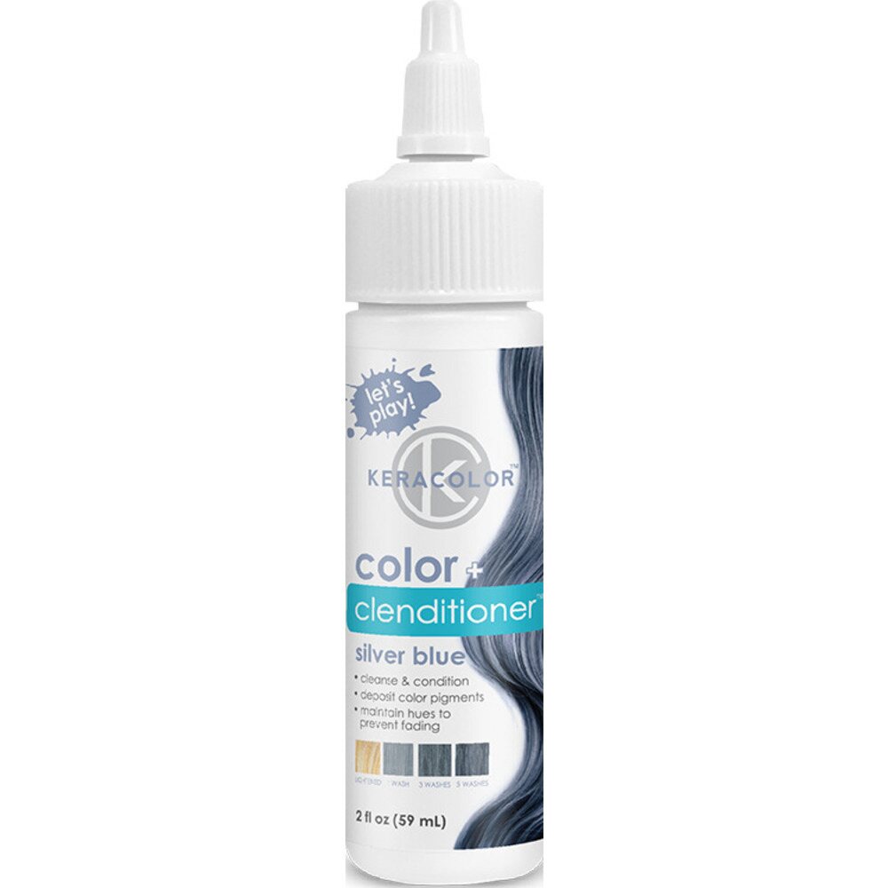 Keracolor KeraCrayon Color + Clenditioner Silver Blue 2 oz. 59 mL